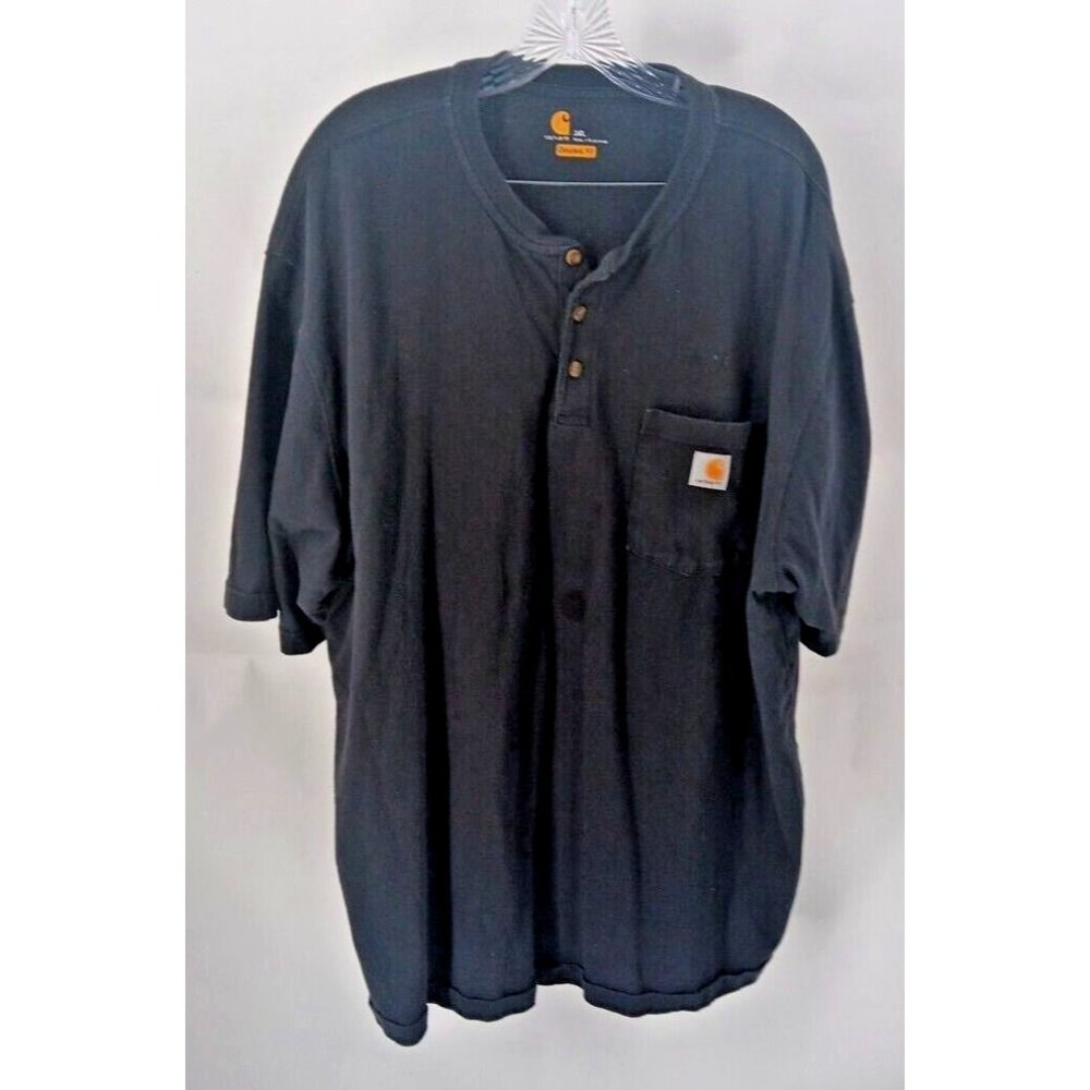 Carhartt Mens Henley Tee Shirt Size: 3XL  Relaxed-Fit  Short Sleeve
